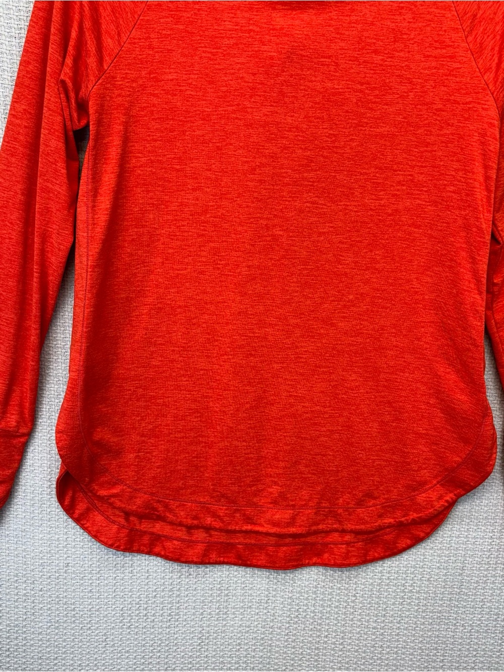 Athleta Women Size Small Hoodie Orange Pullover Sweatshirt Uptempo Top Stretch - Picture 4 of 10